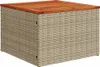 6-tlg. Garten-Sofagarnitur mit Kissen Beige Poly Rattan Produktbild-Vorschau 5