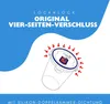 A diagram illustrating the sealing mechanism of a LocknLock container, with text highlighting its features. Produktbild-Vorschau