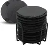 12er Set Schiefer Untersetzer rund 10 cm mit Metallhalter, Produktbild-Vorschau 8