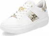 A white leather sneaker with gold accents and a dragonfly charm. Produktbild-Vorschau