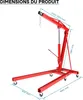 Wiltec Grue d’atelier – Capacité max. 2000 kg – Hauteur Voir les images du produit 6