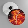 Wanduhr - Rund - Glasuhr - Frau Flammen Illustration - Produktbild-Vorschau 2