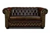 Chesterfield 2-Sitzer Sofa in Lederlook Produktbild-Vorschau 4