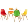 HJ_WeDoo 4er Set Esszimmerstühle mit Massivholz Buche Bein, Produktbild-Vorschau 3