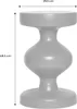 A gray side table with dimensions indicated. Anteprima dell’immagine prodotto