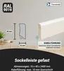 24 m Trevendo® Sockelleiste massiv gefast weiß lackiert 16 Produktbild-Vorschau 2
