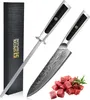 Couteau de chef de luxe 20cm avec aiguiseur de couteau avec Voir les images du produit 1