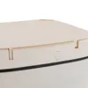 A close-up view of the top edge of a white trash can, showing a portion of the lid and the side. Podgląd zdjęcia produktu