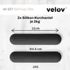 Silikon Kurzhantel Set mit 2 x 2 kg Hantel Schwarz | Produktbild-Vorschau 2