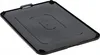 A black plastic storage container lid with a raised, concentric square pattern in the center. Anteprima dell’immagine prodotto