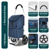 VOUNOT® Carrello per la spesa con 2 ruote, pieghevole, con Anteprima dell’immagine prodotto 4