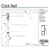 Závěsný systém na obrazy - SET Click Rail bílá RAL 9010 2m Náhled obrázku produktu 2