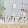 Transparente Esszimmerstühle 4er Set moderne Produktbild-Vorschau 2