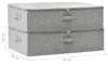 vidaXL Úložné boxy 2 ks Látkové 70x40x18 cm šedé Náhled obrázku produktu 8