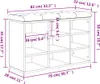 Panca Scarpiera Bianca 82x32x50 cm in Legno Massello di Anteprima dell’immagine prodotto 7