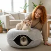 Letto tunnel ciambella casa letto antistress per gatti Anteprima dell’immagine prodotto 17