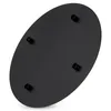 Tavolino da salotto rotondo in metallo nero con 2 ripiani - Anteprima dell’immagine prodotto 4