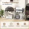 Skládací stojan na kufry s 2patrovým designovým nosičem Náhled obrázku produktu 3