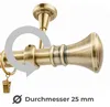 1-läufig 160 cm Antikgold Metall Gardinenstange Produktbild-Vorschau 2