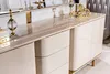 Esszimmer Komplett Tisch 4 Stühle Anrichte Spiegel Set 7tlg Produktbild-Vorschau 4
