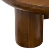 Runder Couchtisch aus Massivholz mit zylindrischen Beinen Produktbild-Vorschau 2