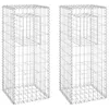 vidaXL Gabiónové stĺpy 2 ks 40x40x100 cm Železo Náhľad obrázku produktu 1