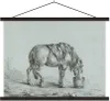 MuchoWow® Textilposter Pferd frisst aus einem Trog - Produktbild-Vorschau 1