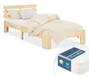 Homestyle4u Massivholzbett 90x200 Kiefer Natur – Bett mit Produktbild-Vorschau 1