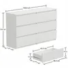 Kommode Schubladenkommode Weiß 100 cm mit 6 Schubladen Produktbild-Vorschau 3