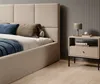 Polsterbett 160x200 Beige Boucle Stoff Bett mit Metall - Produktbild-Vorschau 2