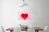 MuchoWow® Poster Herz - Bausteine - Rot 60x40 cm - Produktbild-Vorschau 2