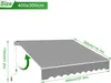 UISEBRT 400 X 300 cm Gelenkarmmarkise Aluminium Markise Produktbild-Vorschau 2