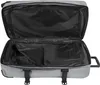 An open suitcase with its interior compartments visible. Produktbild-Vorschau