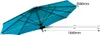 COSTWAY Parasol mural 250cm, Parasol mural basculant, Voir les images du produit 3
