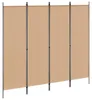 vidaXL Paravent 4 panneaux Beige 200 x 180 cm Tissu Voir les images du produit 1