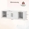 COSTWAY TV Schrank hängend, Fernsehtisch mit 4 Fächern & 2 Produktbild-Vorschau 3