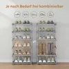 WOLTU Schuhregal schmal 6 Ebenen, Metall, für 12 Paar Produktbild-Vorschau 5