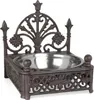 Mangeoire pour chien en fonte marron antique avec bol en Voir les images du produit 1
