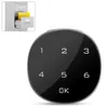 A digital keypad lock is shown next to a small inset image of a filing cabinet. Produktbild-Vorschau