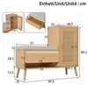 Garderobenbank mit Schuhschrank - Rattan-Optik - Produktbild-Vorschau 3