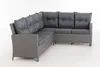 CLP Polyrattan L Garnitur Minari ohne Tisch grau Produktbild-Vorschau 2