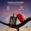 A small projector and a soda can are balanced on a tree branch against a sunset sky. Náhled obrázku produktu