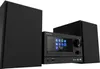 A black Kenwood M-7000S-B Smart Micro Hi-Fi System with two speakers. Produktbild-Vorschau