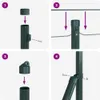vidaXL Zaunpfosten Grün 10 x 1 m (40 x 40 mm Maschen) Stahl Produktbild-Vorschau 3