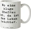 Mr. & Mrs. Panda Tasse Spruch Kluge Ehefrau - Weiß - Produktbild-Vorschau 1