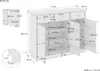90.50-25 Highboard Kommode Anrichte Kiefer Sideboard natur Produktbild-Vorschau 2