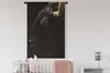 MuchoWow® Wandteppich Wandbehang Bison - Schwarz - Gold Produktbild-Vorschau 2