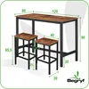 Ciemnobrązowy kuchenny stół barowy BEGRYF 120x60x90 Podgląd zdjęcia produktu 3