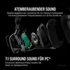 An exploded view of a gaming headset, highlighting its internal components and features. Produktbild-Vorschau