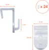 1.10 Deko Fenster und Tür Haken aus Kunststoff - 24er Set - Produktbild-Vorschau 2